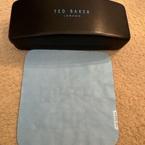 Ted Baker Black Glasses Case with Blue Cloth
